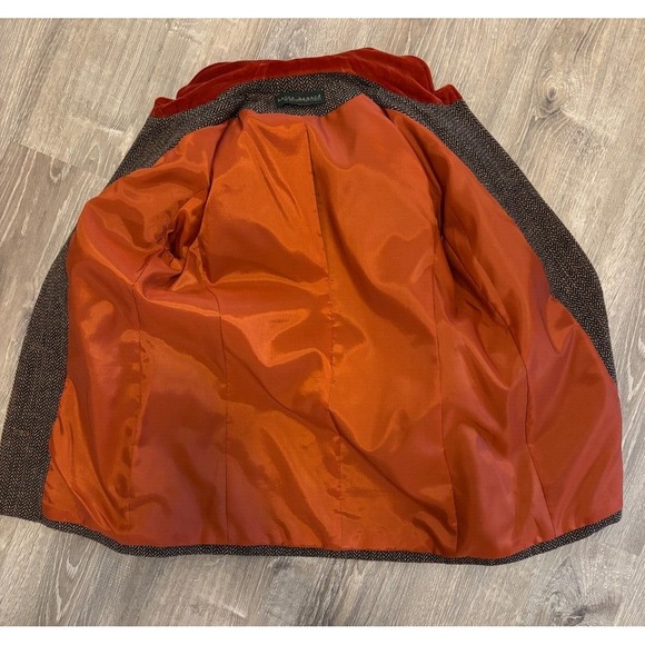 Harve‎ Benard Classic Tweed Wool Blazer Brown Orange Blazer  Size Small Medium - Picture 6 of 6